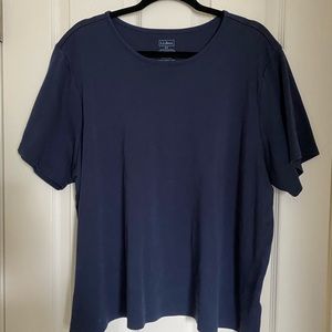 L.L.Bean navy supima cotton tee, 3X